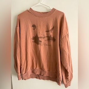 American Eagle peach crewneck size small.